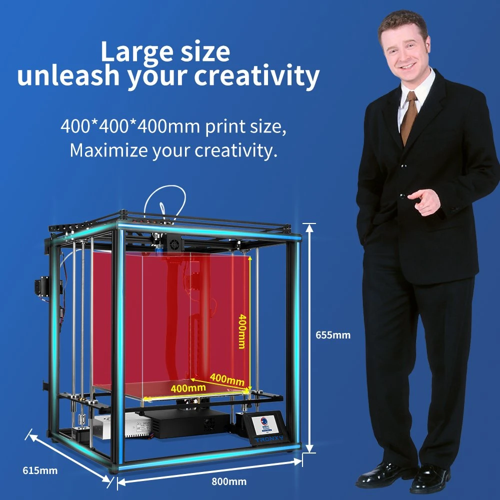 Super Large Printing Size 500*500*600mm Industrial Fdm DIY 3D Printer