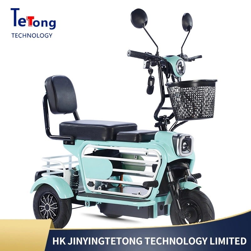 Handicapped People Auxiliary Rear Drive Three Seats Electric Tricycle