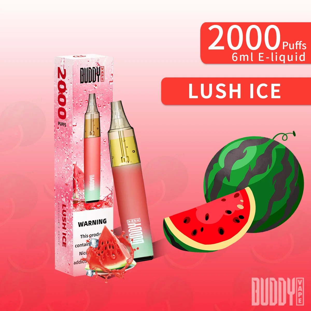 Buddy Vape 6 ml 2000 Puffs descartáveis caneta de cigarros eletrónicos Eacape Dispositivo novo produto