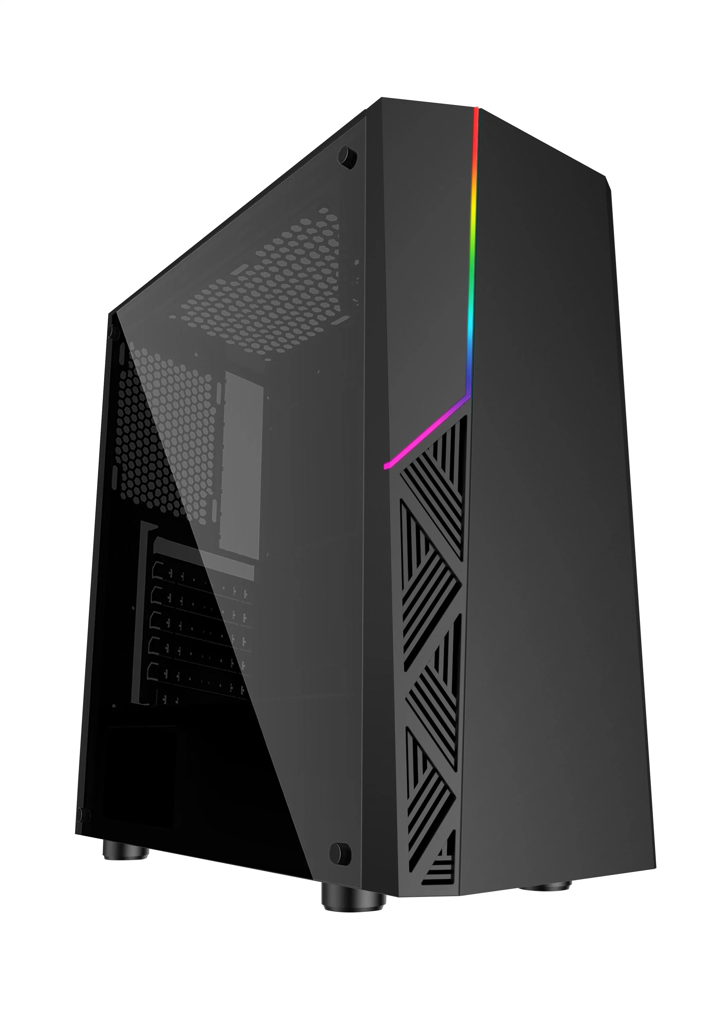 Fashion Design with LED Strip Stainless ATX Tower Computer Cases