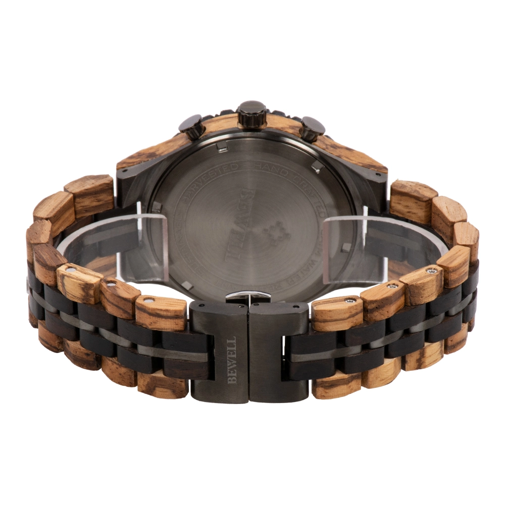 Wood Watch Factory Wholesale/Supplier Natural Wood Mix Stainless Steel Men Watch Luxury