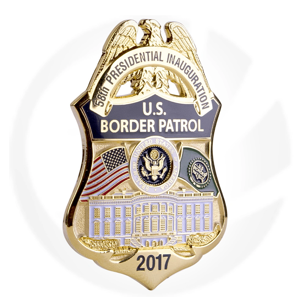 Lapd Us Hot Sale Custom Logo Officer Sheriff Security Military Army Police Medal 3D Gold Enamel Uniform Jacket Badge