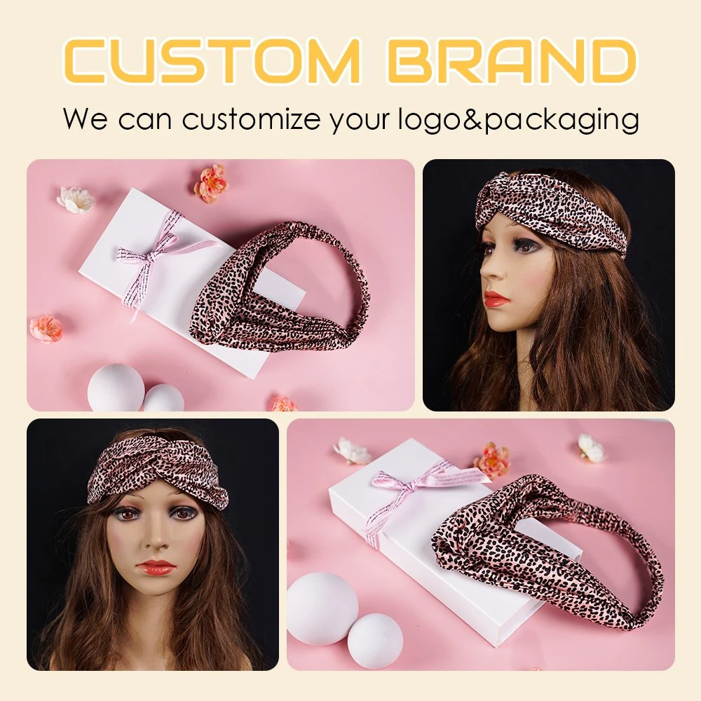 Stretch Headband Ties with 100% Pure Silk Super Soft Accept Customized Headband for Girl