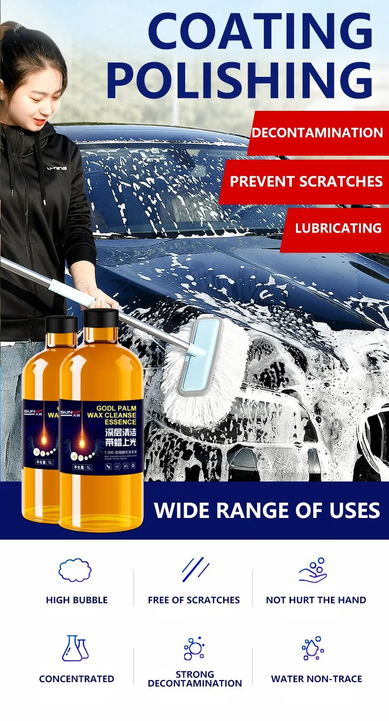 1 000 ml de filtre à cire liquide sans eau cire Carnauba liquide lavage de voiture Shampooing