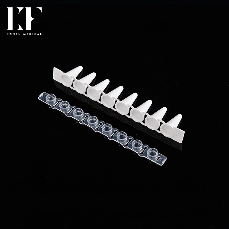 Lab Utensils High quality/High cost performance PCR Tubes White 8 Strip PCR Tube with Cap