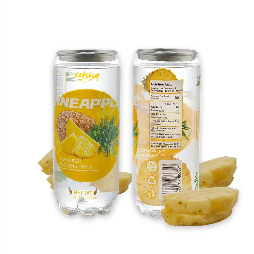 Wholesale/Supplierr Good Price Preventing Dehydration Soda Water 350ml Sparkling Pineapple Flavor