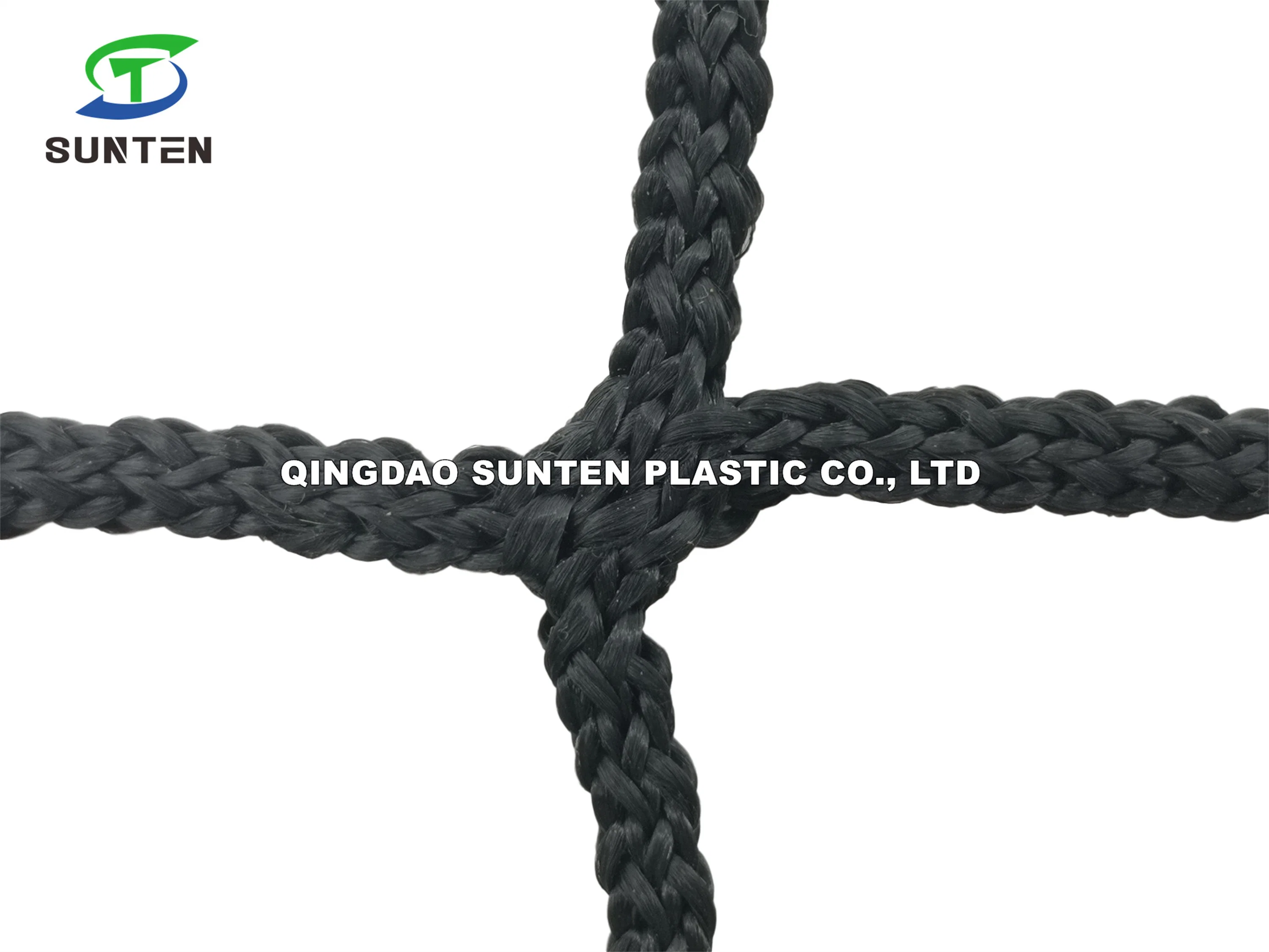 Black Color Polyester Knotless Cargo Net, Container Net, Fall Arrest Net, Safety Catch Net in Construction Sites, Amusement Park