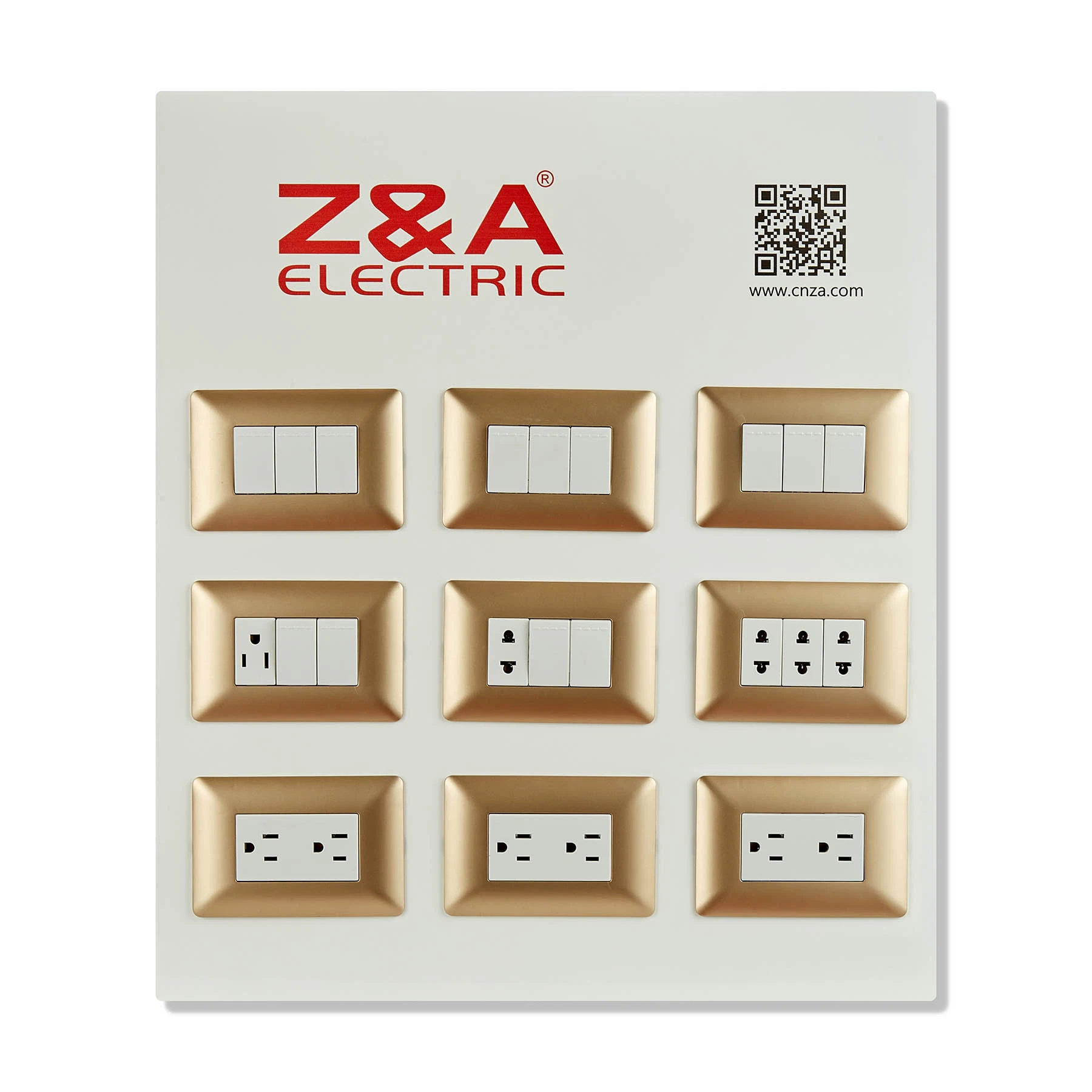 Ah2207. Mchp Ah Series Matte Champagne Z&a Za Electric Wall Socket