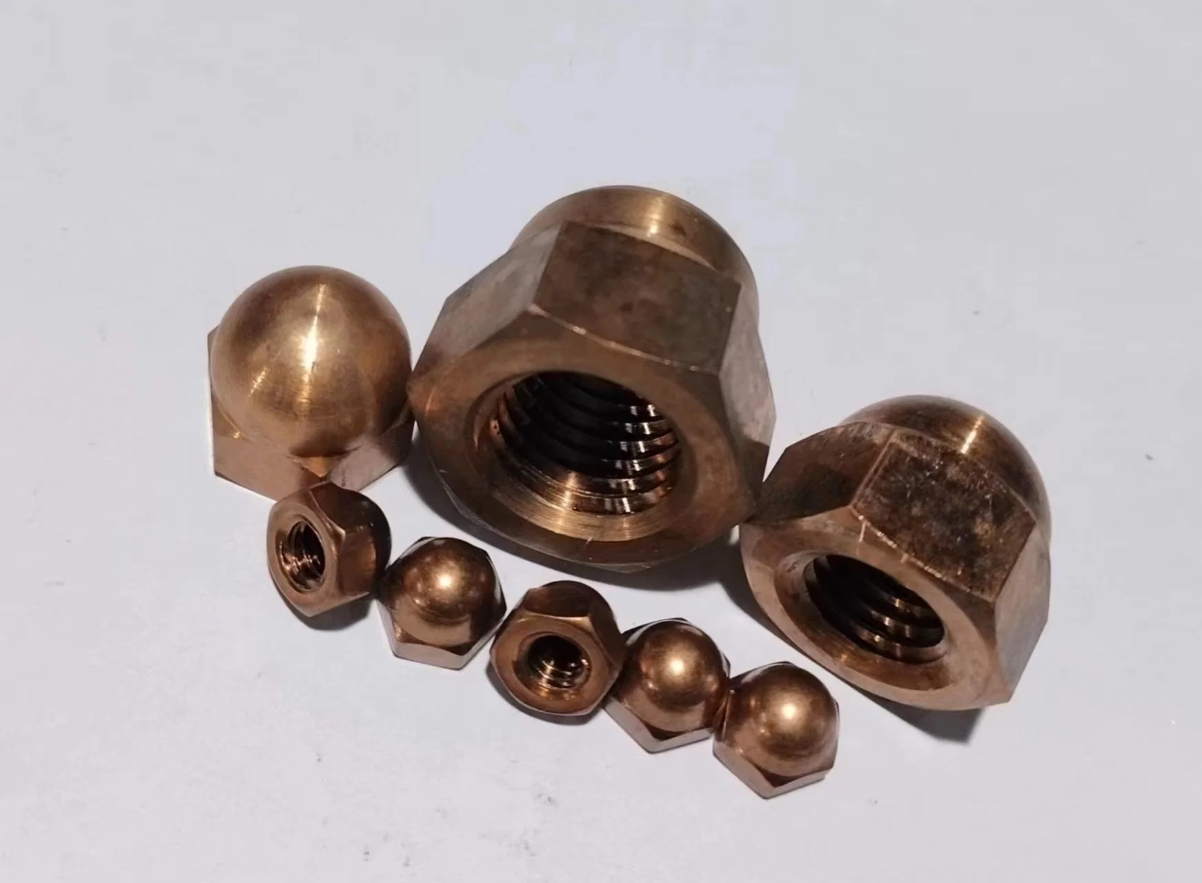 Marine Grade C65100 Silicon Bronze Acorn Nuts (Cap Nuts) 3/4unc