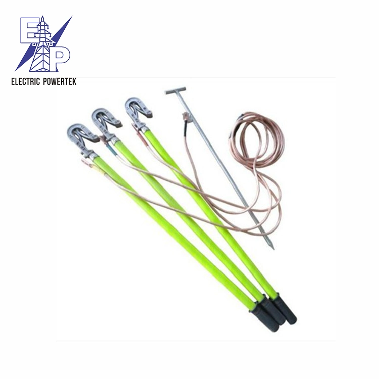 Electric Security Tool Earth Wire and Clamp Earthing Rod High Voltage Portable Grounding Equipment Set