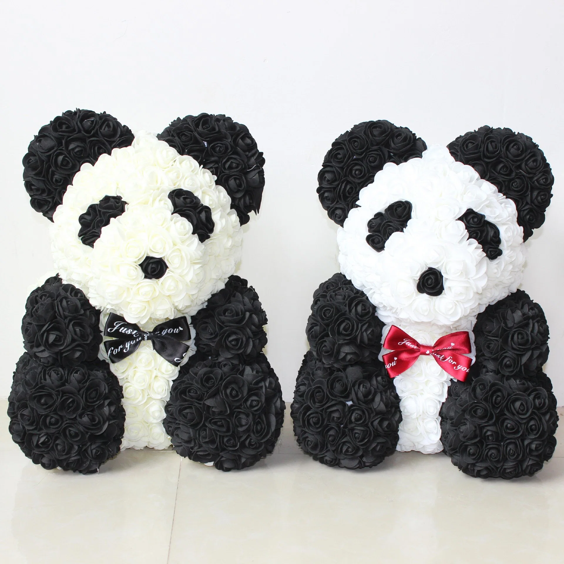 Wholesale/Supplier White PE Foam Rose Flower Bear Rose Panda for Children Wedding Party Christmas Valentile's Day Festival Holiday Gift