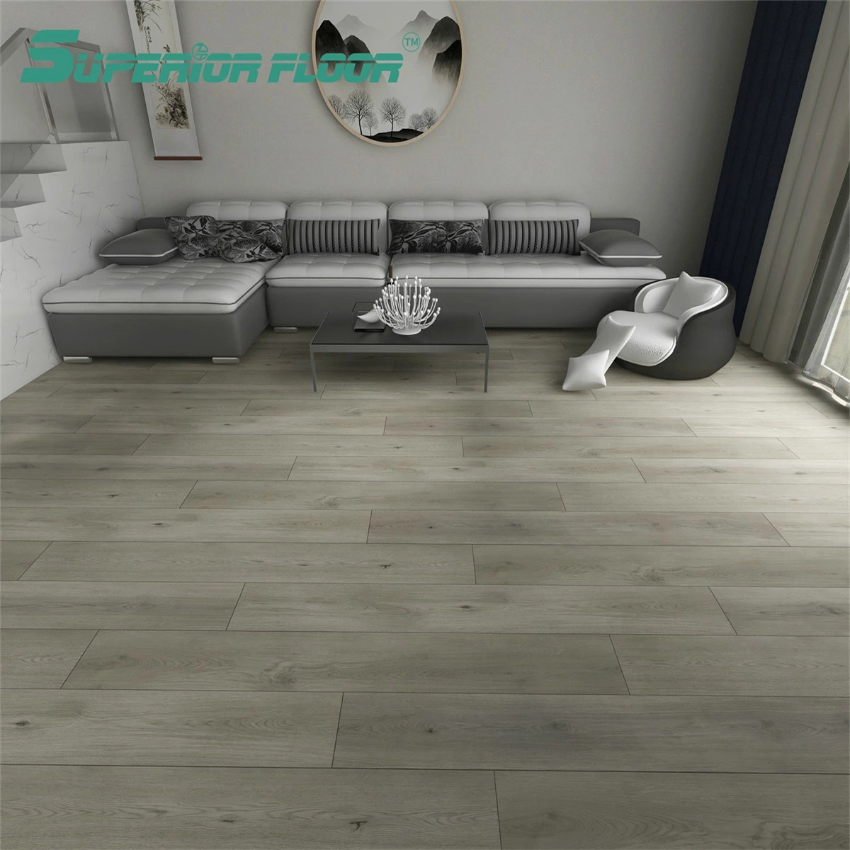 100% Free of Heavy Metals, Carcinogens Lvt Waterproof PVC Flooring Sheet for Bathroom