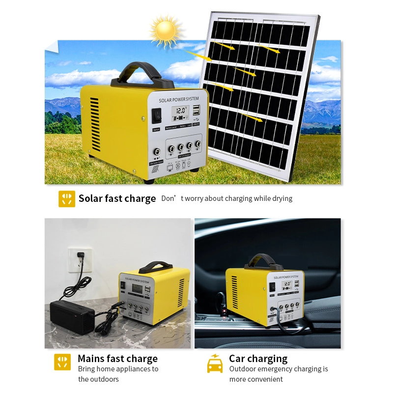 Regulated DC AC Charging Power Backup Lithium Battery Pack Solar Generator 500W Portable Power Station for Camping CPAP Car RV