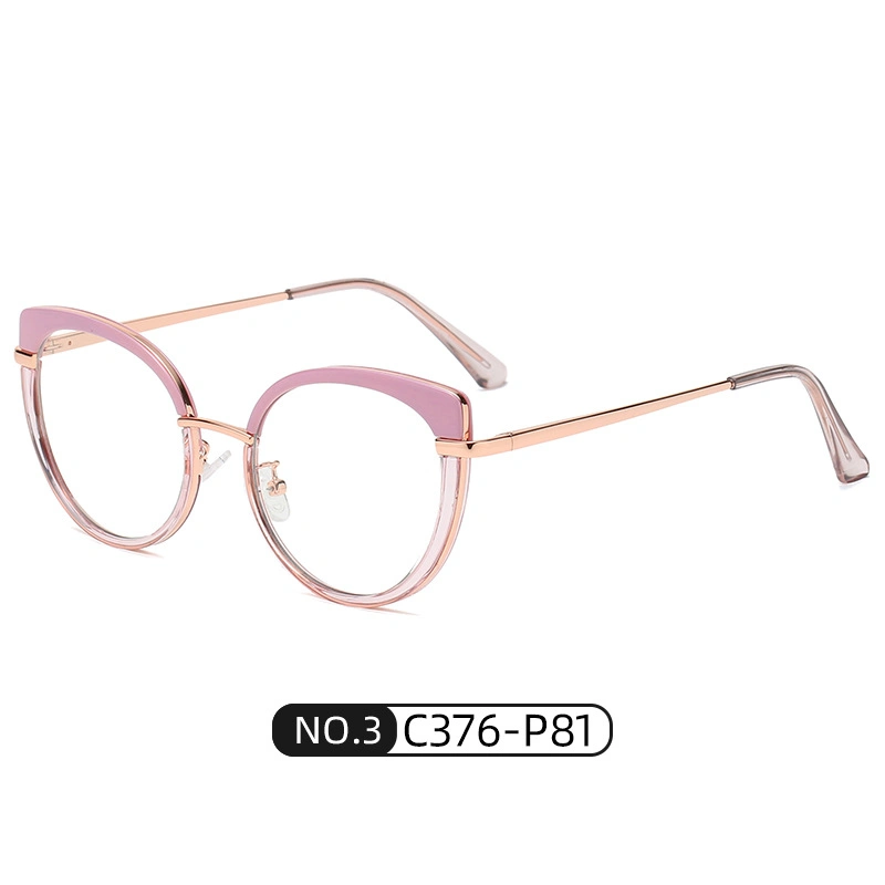 Cross-Border New Tr90 Anti-Blue Light Glasses Frame European and American Spring-Leg Glasses Wb610 Two-Color Frame Can Be Equipped with Myopia