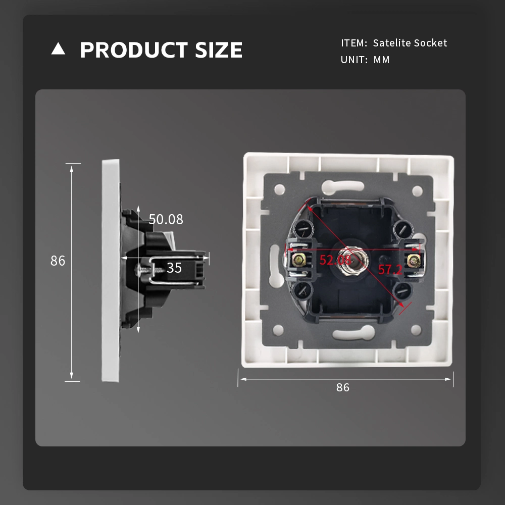 20 года гарантии Европейский стандарт 86*86 Тип PC качество спутник Гнездо гнездо гнездо гнездо для подключения к телевизору с сертификатом CE