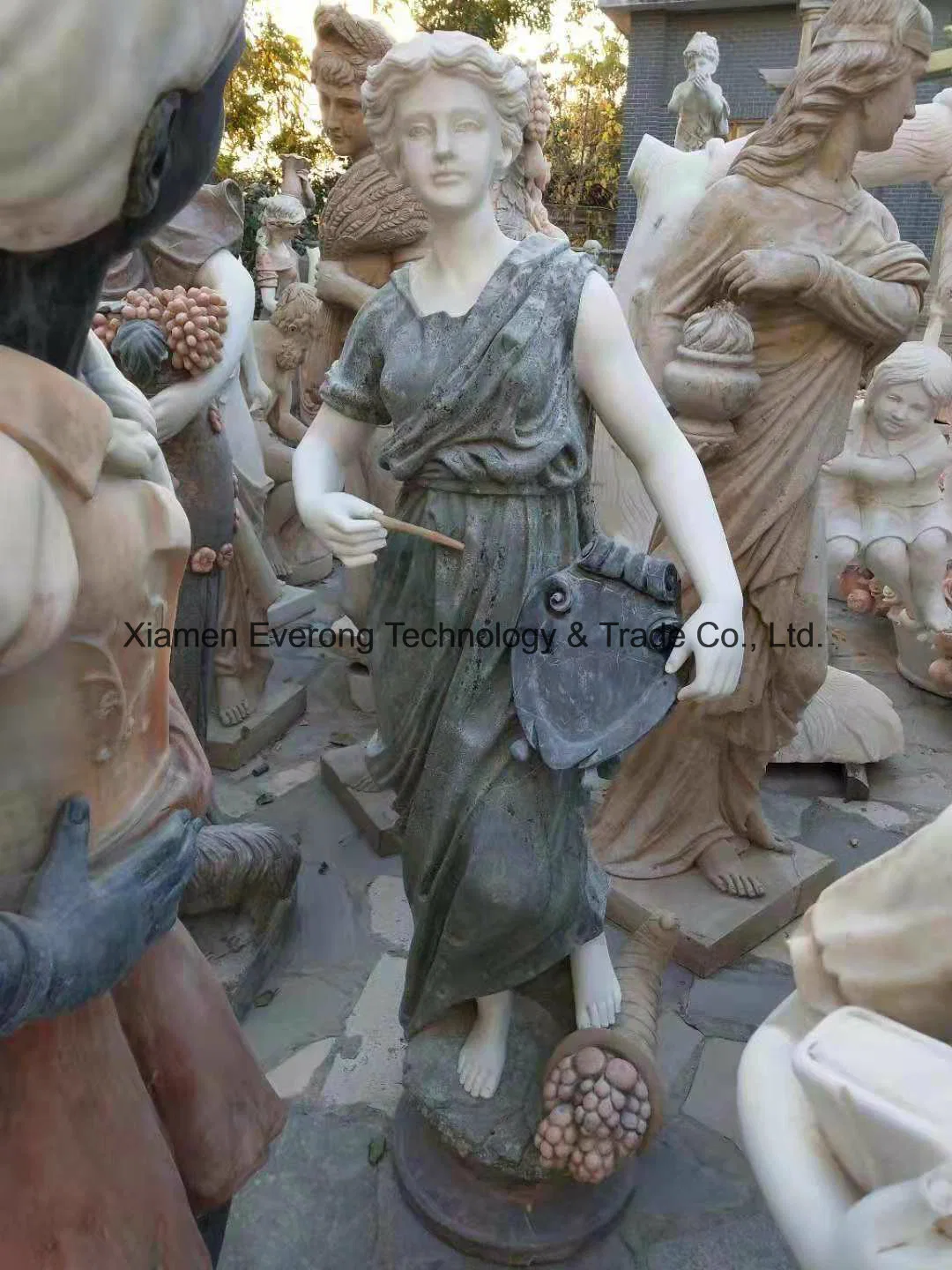 Carved Marble Sculpture Garden Statue Stone Carving with Granite Sandstone