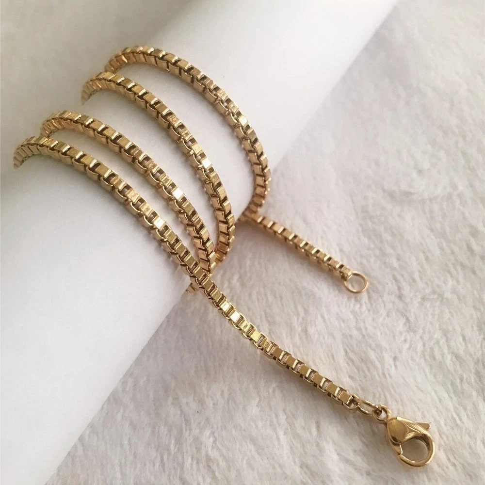 High quality/High cost performance  Stainless Steel Necklaces Box Chain for Fashion Jewelry