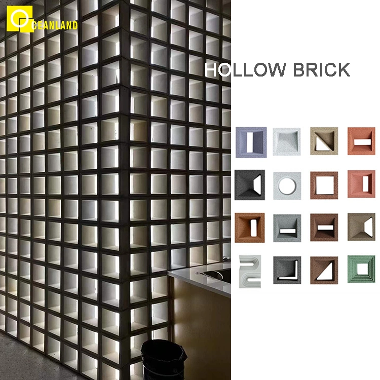 China Factory Outdoor Yellow Wall Clay Tile Hollow Construction Bricks