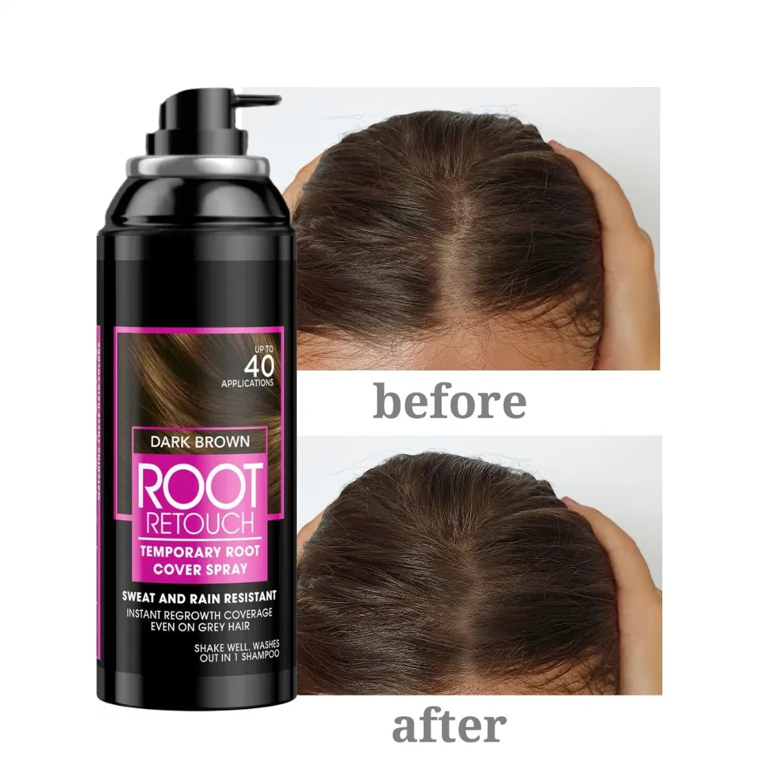 Hair Root Touch up Quick Drying Root Touch-up Formula Black Hair Color Spray