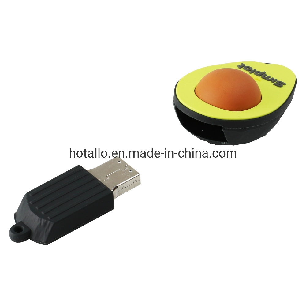 Customized Fruit Shape Avocado USB Flash Drive Soft PVC in Client Design