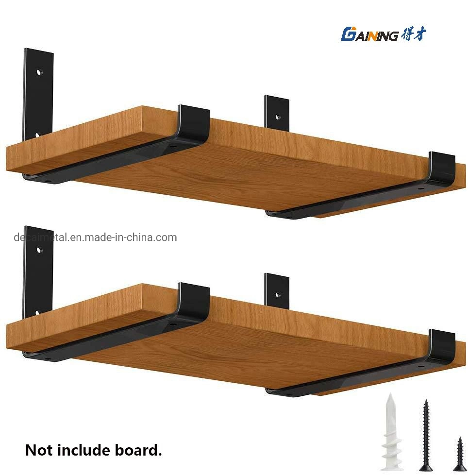 Heavy Duty DIY Open Shelving Hardware Metal Scaffold Black Wall Floating Shelf Brackets