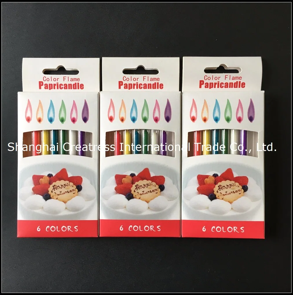 Wholesale/Supplier Colorful Sparkler Birthday Cake Candles Rainbow Flame Happy Birthday Candles