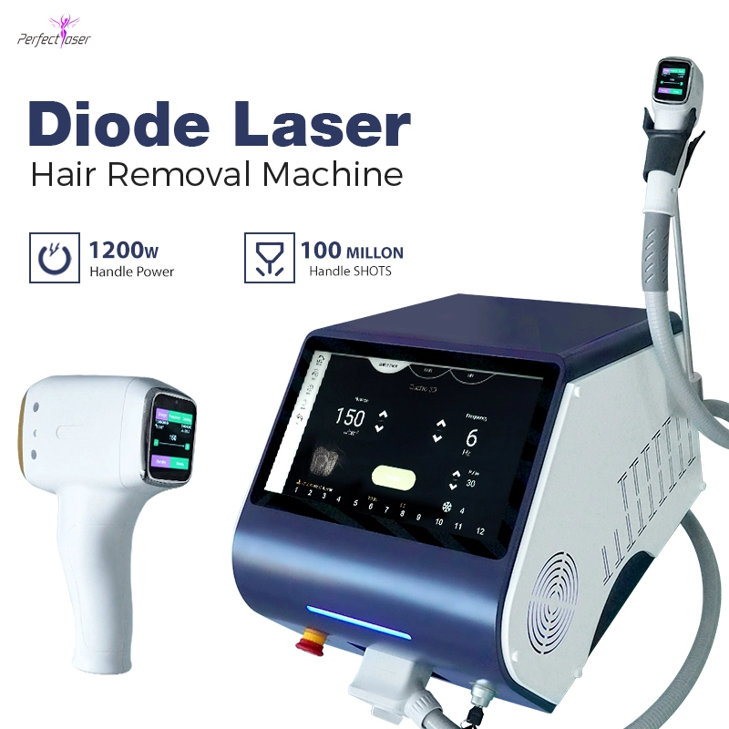 FDA CE Titanium 808nm 810nm 755nm 1064nm drei Wellenlänge schmerzfrei Tragbare Diode Laser für Haarentfernung Beauty Equipment Machine