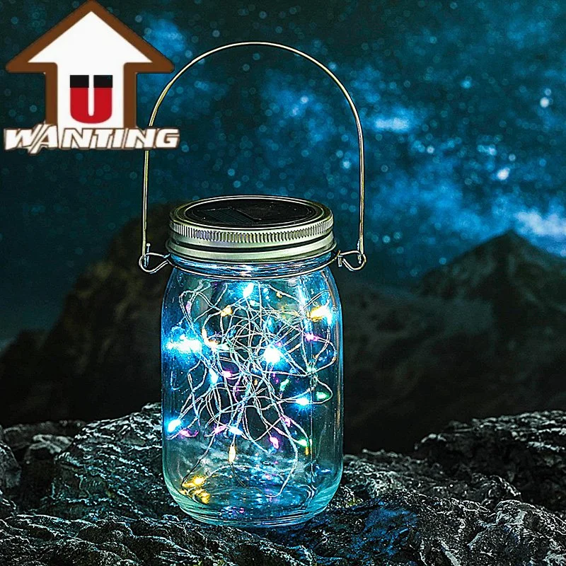 LED Mason Jar Light Outdoor Camping Ambient Lighting Waterproof Garden Home Lamp