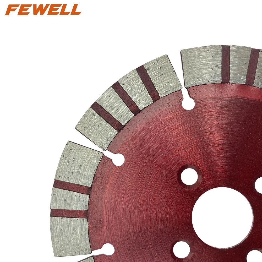 Cold Press 4.5inch 115*2.0*12*20mm Segmented Turbo Diamond Saw Blade with Cooling Holes for Cutting Concrete Beton