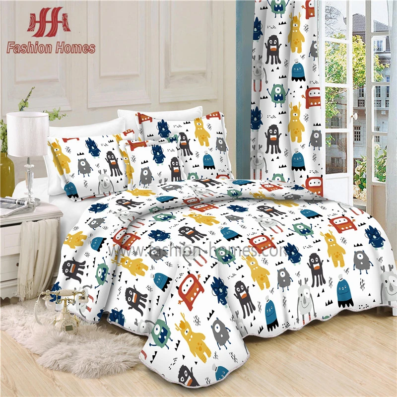 Microfiber Fashion Boy Printed Bedroom Curtain