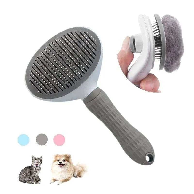 Dog and Cat Hair One Key Remove Hair Comb Pet Massage Shedding Remover Grooming Pet Hair Brush