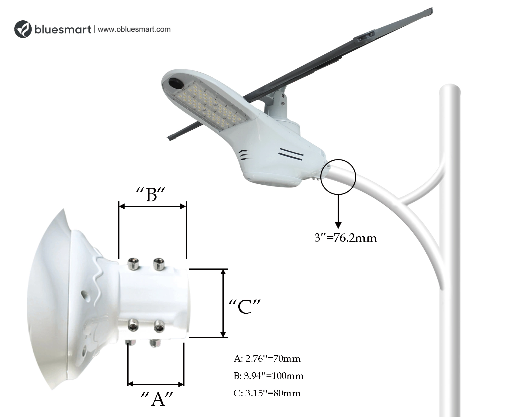 Outdoor All in One Solar Garden Lights Light Garden Waterproof Solar Lamp with Panel and Lithium Battery