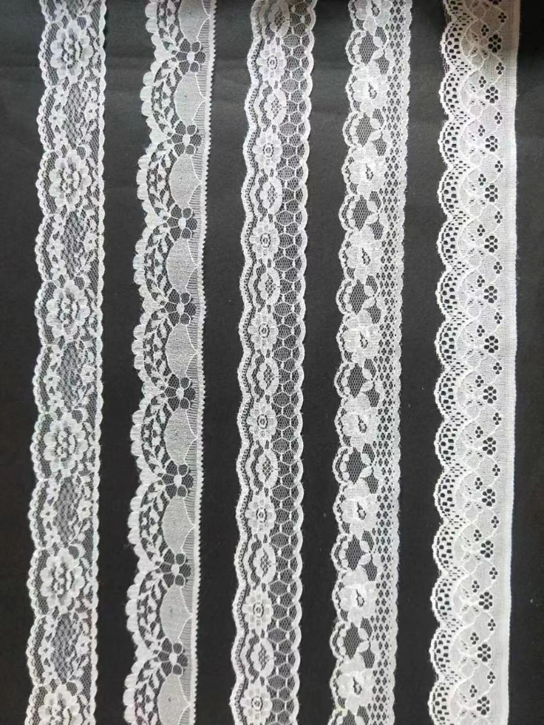 White Color Smaller Lace No Elastic Spandex Nylon Crochet Computers Textile Fabric Embroidery Lace