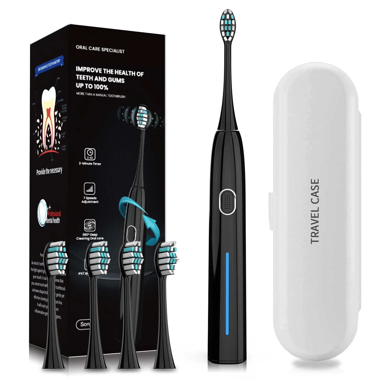 Cepillo de dientes Sonic cepillo dental eléctrico para adultos