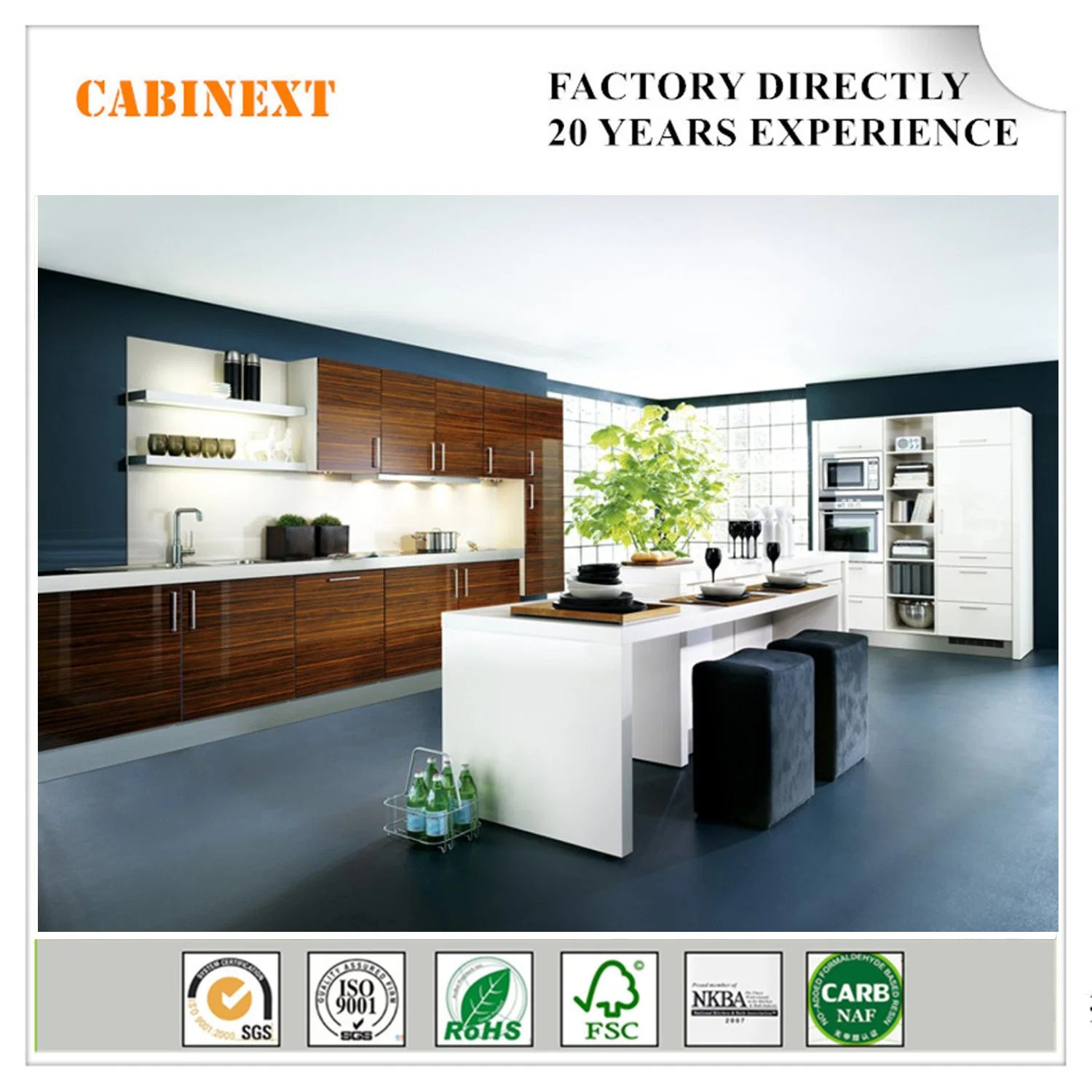 Customized Lacquer Acrylic Melamine Solid All Wood Cupboards Shaker Cabinets Kitchen