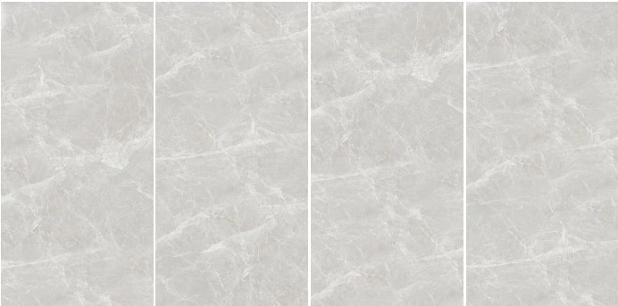 750X1500mm Karaka White Glazed Marble Flooring Full Body Tile