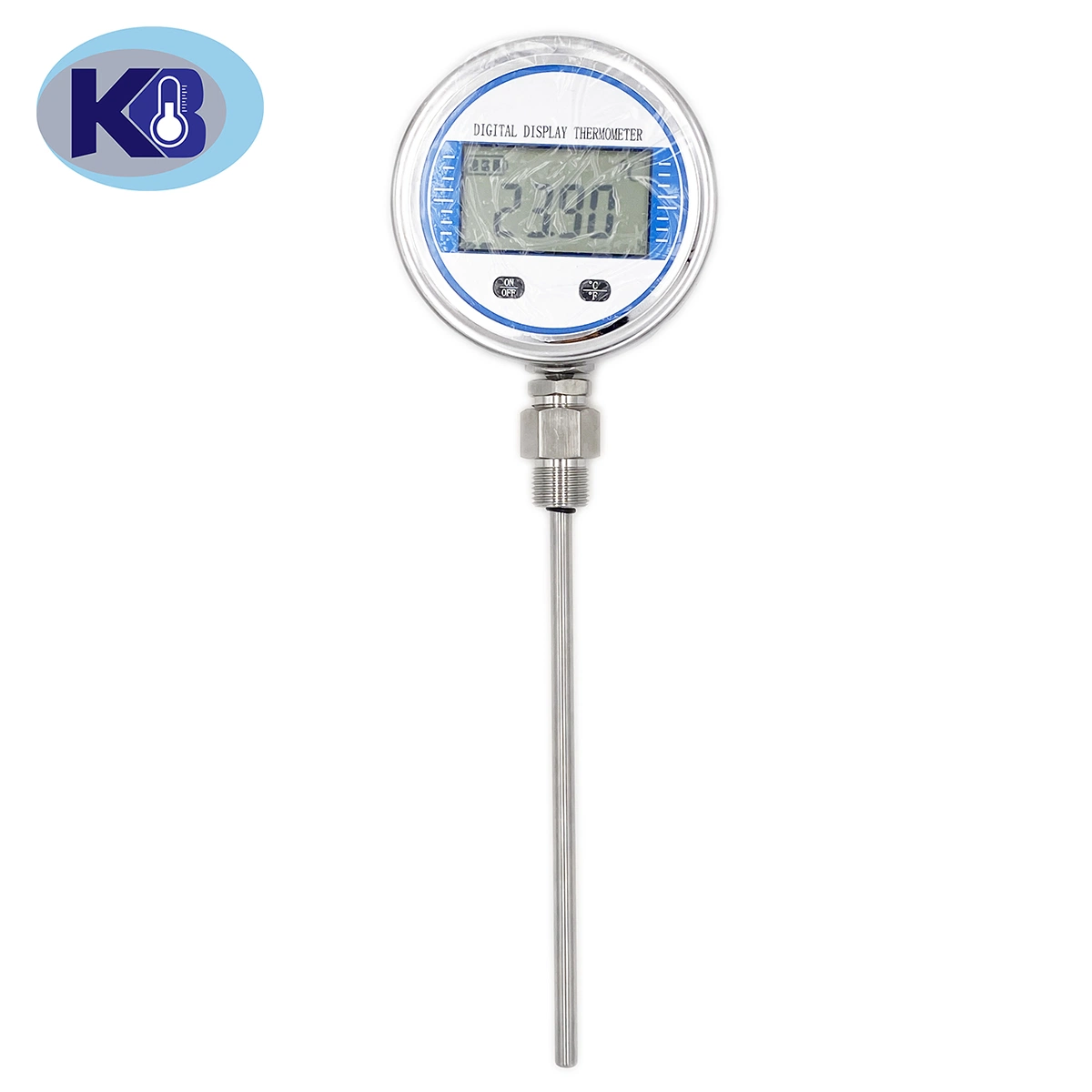 Termómetro de temperatura digital tipo pressão em aço inoxidável industrial, capilar para forno Termómetro