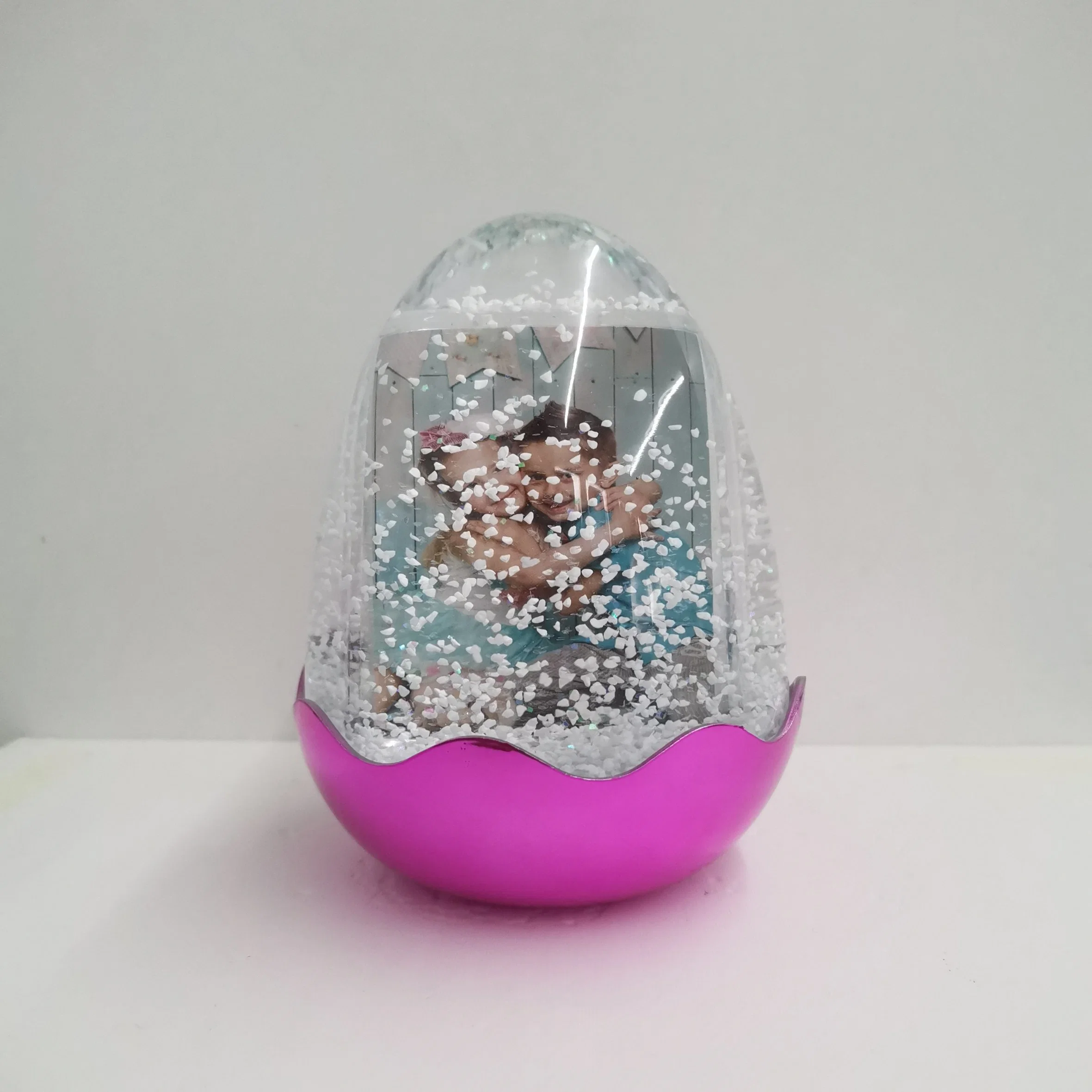 Wholesale Egg Shape Plastic Picture Photo Frame Water Dome