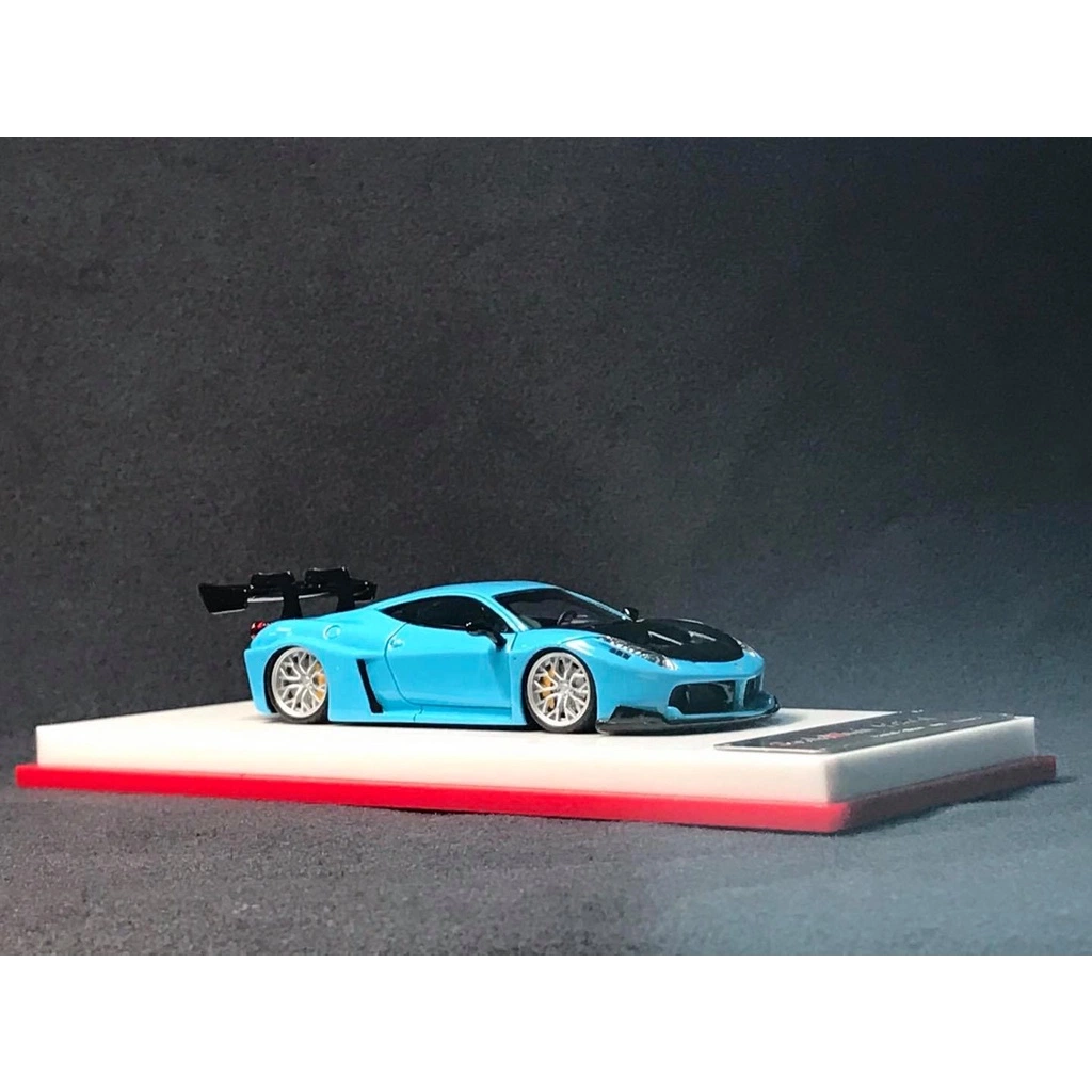 Scalemini 1/64 Lb-Works Ferrari 458 Gt Wing Baby Blue Resin Scale Model Car