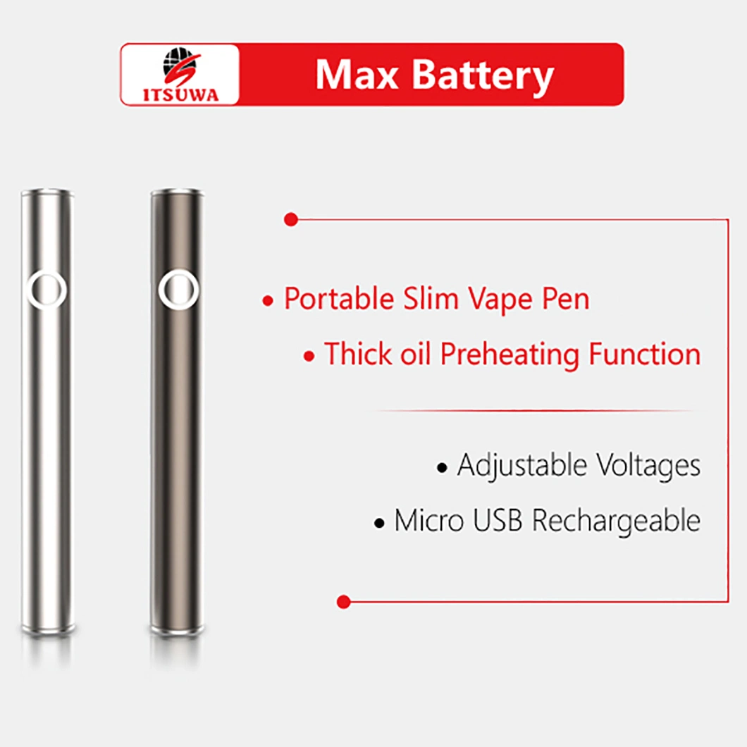 Itsuwa Vapor Wholesale/Supplier Smoking Accessories Max Rechargeable Battery