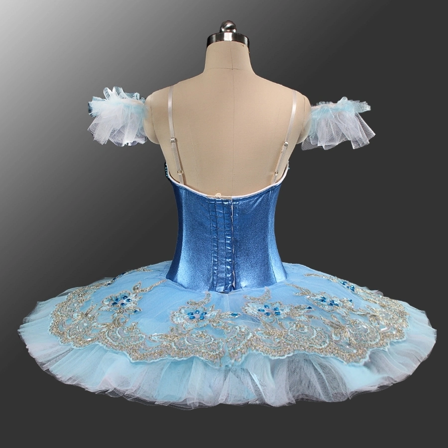 Professional Blue Sliver Girls Ballet Dance Performance Wear Blue Bird Ballet Tutu