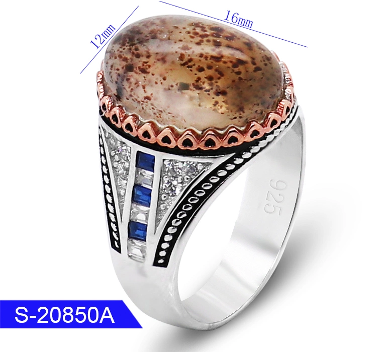 Wholesale/Supplier 925 Sterling Silver Fashion Jewelry Islamic Cubic Zirconia Finger Ring for Man