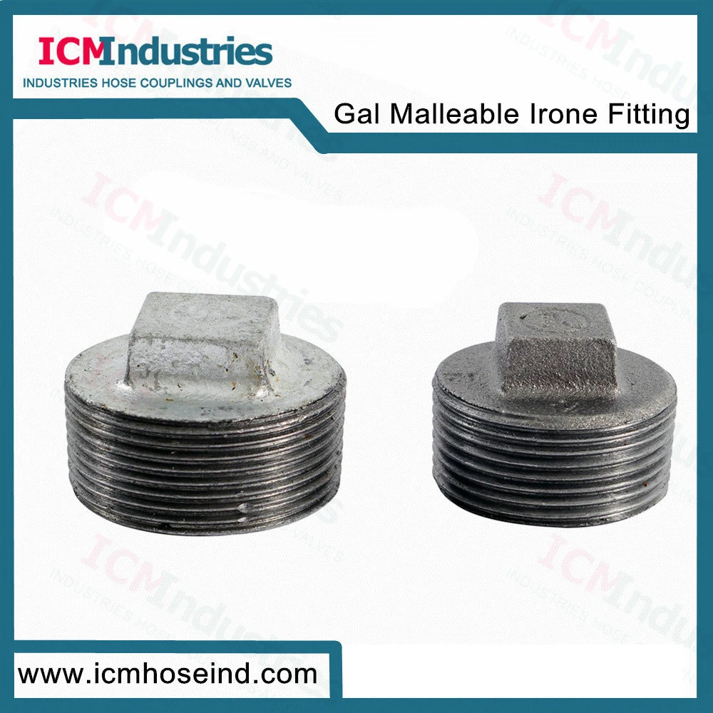 Galvanized & Black Malleable Iron Pipe Fitting Hex Plug