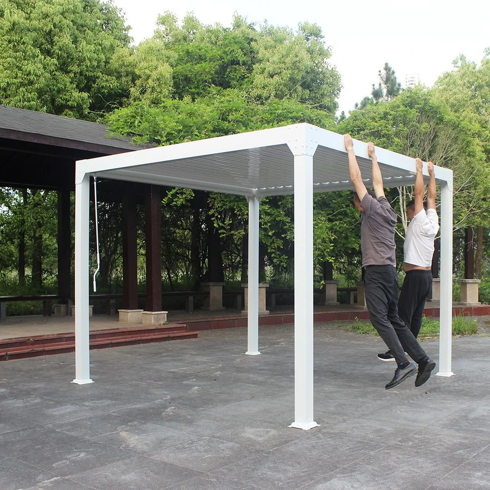 فتحة السقف الخارجية Biotefaring Roof Pergola من الألومنيوم المظلم للماء Gazebo