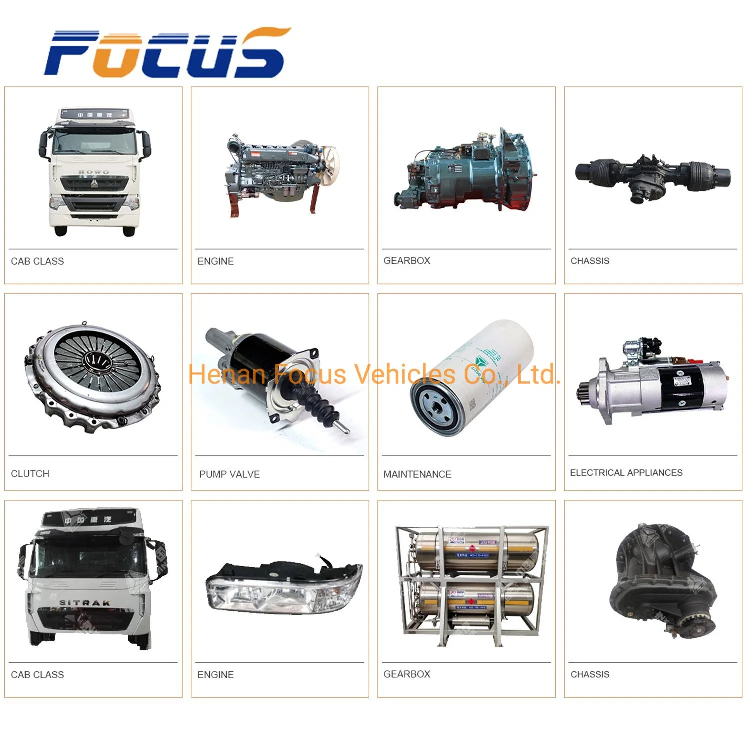 SINOTRUK HOWO Getriebe/Getriebe/Bremstrommel/Kupplung/Achsen Auto Truck Ersatzteile