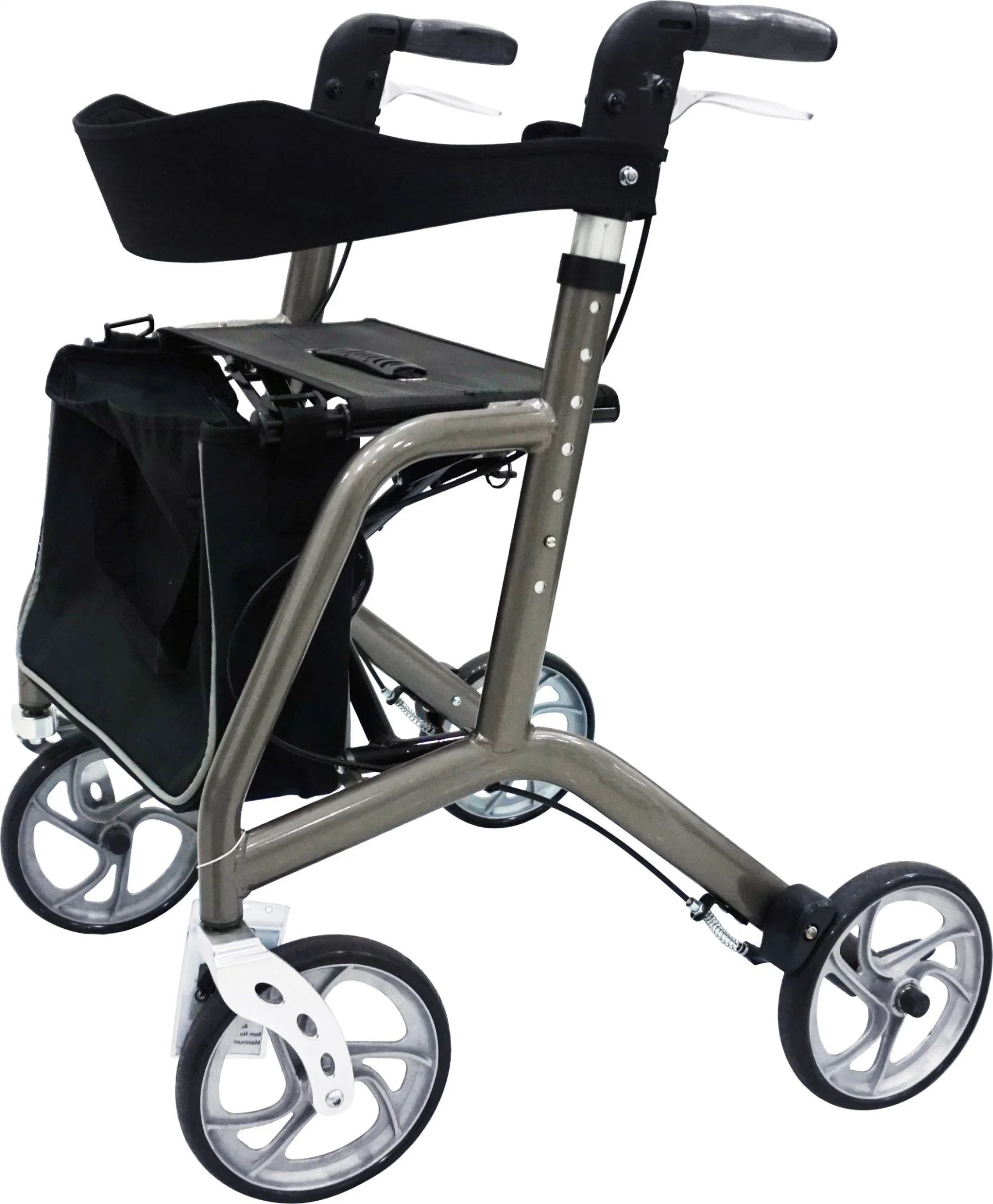 Heinsy Folding Empower Rollator Walker with Comfort Handles and Thick Backrest