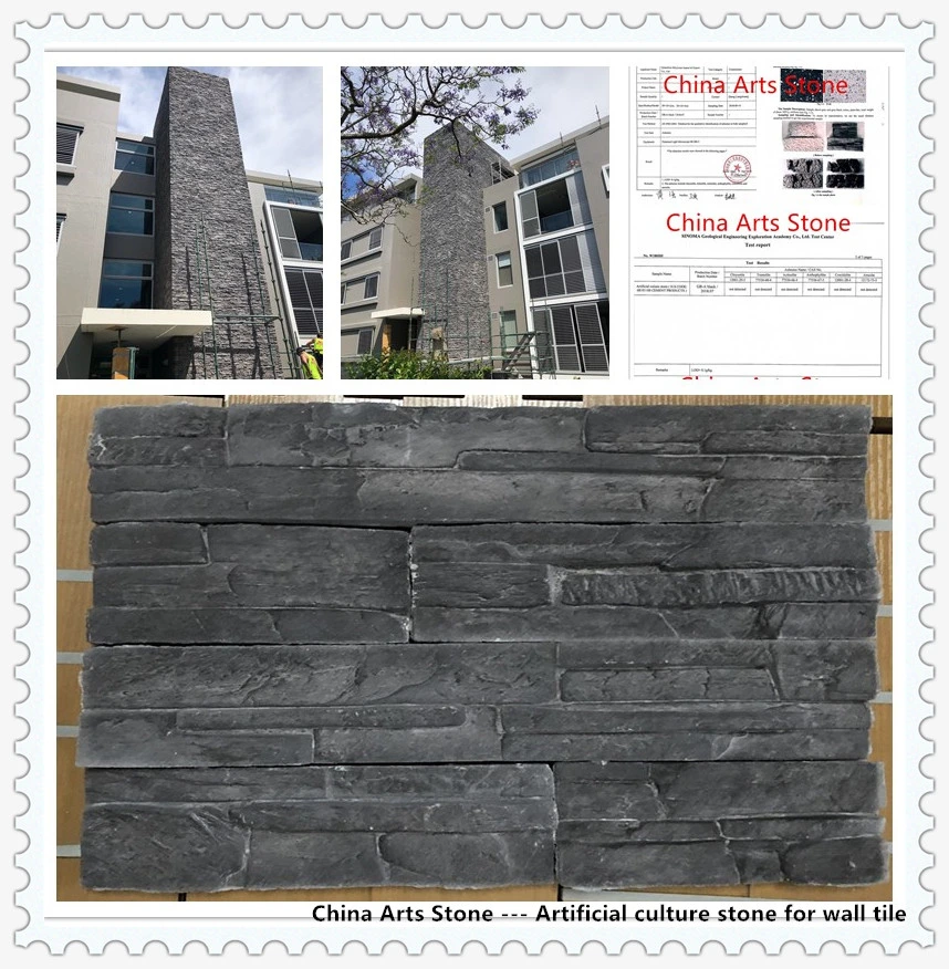 Eco-Friendly Vermelho/Branco/Preto produto cimento cultura artificial de pedra mármore Granito Villa/ Castle parede ou piso (lado a lado com a Austrália teste sem amianto)