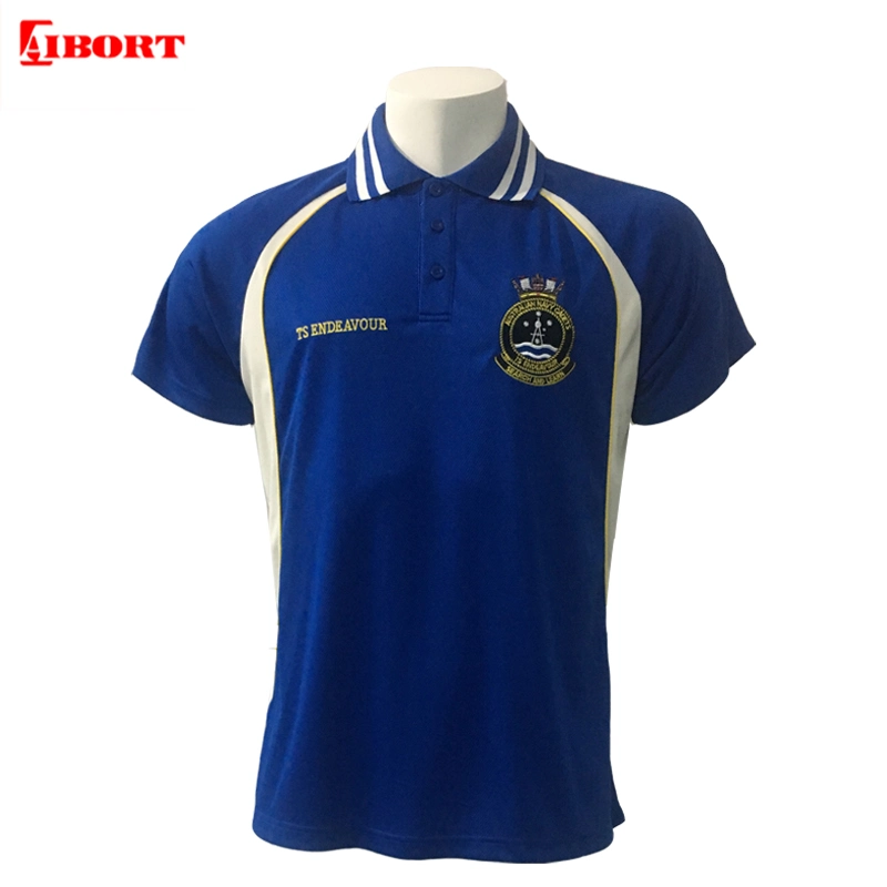 Aibort OEM Custom Embroidery Navy Blue Uniform Polo Shirt (Polo-115)