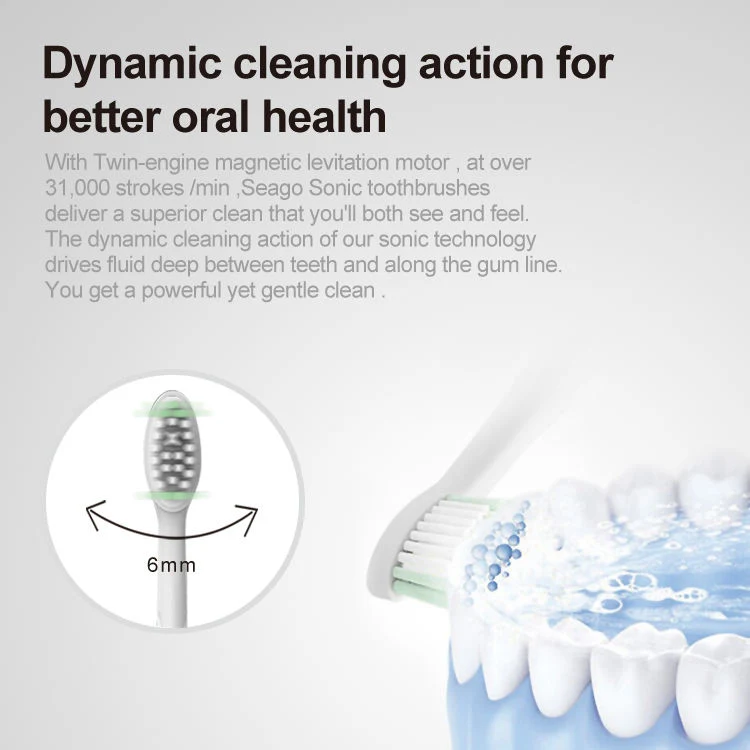 Advance Power Automatic Wireless Charge Smart Sonic Electric Vibrating Toothbrush