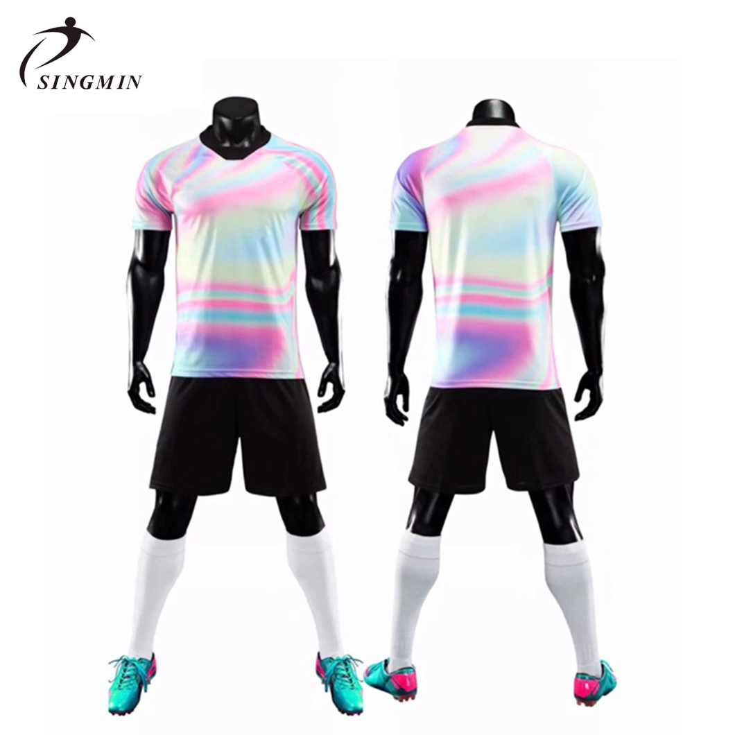 Custom New Men Soccer Uniforms Team Shirts Soccer Wear Football Jerseys Set Quality Football Shirt